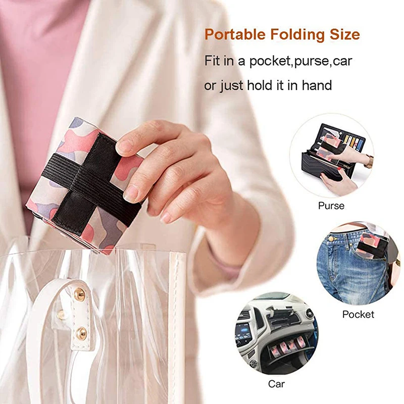 Foldable Storage Bag with Handle – Portable Large Capacity Travel & Shopping Tote Bag