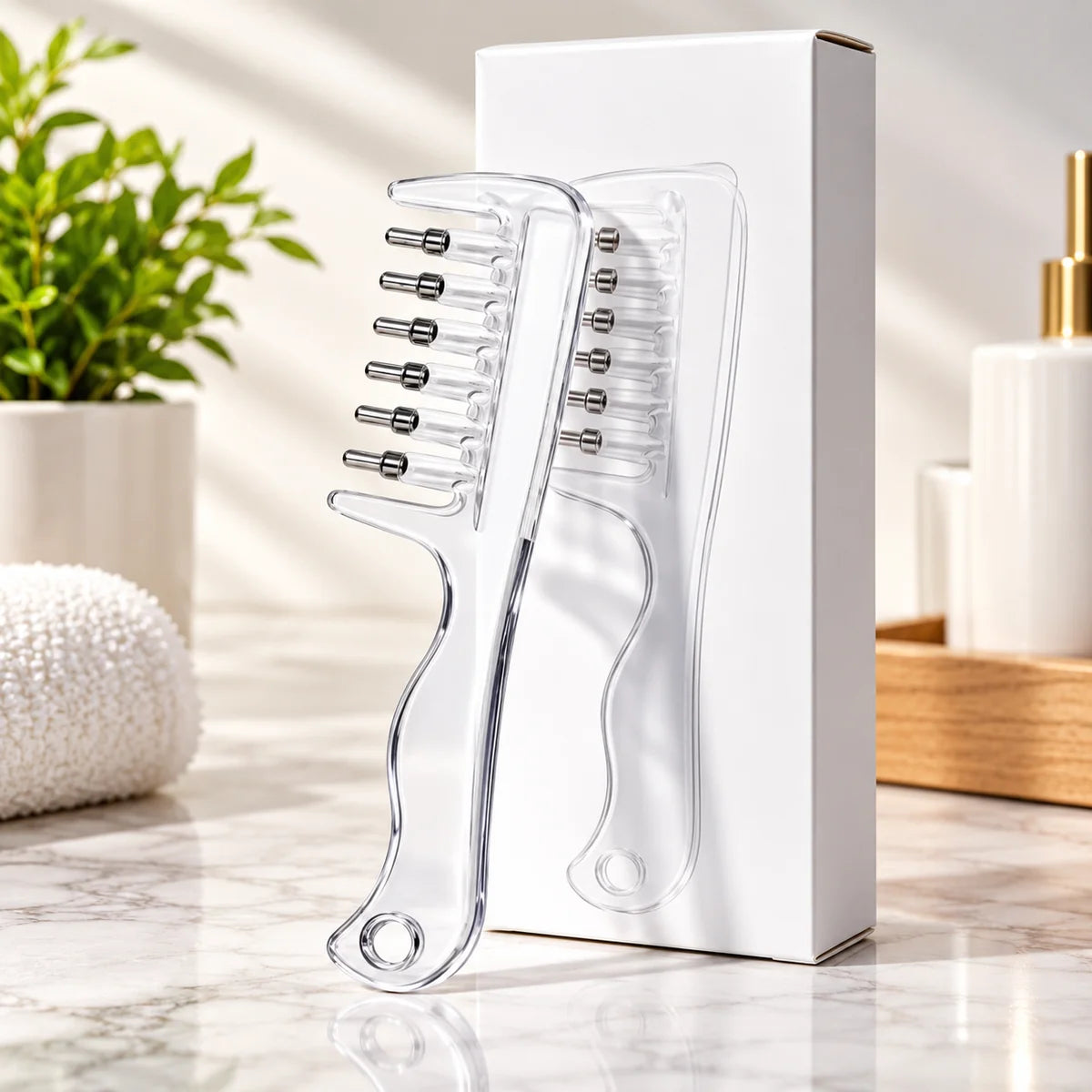 Hair Oil Applicator Comb – Scalp Massager & Hair Oil Applicator Brush