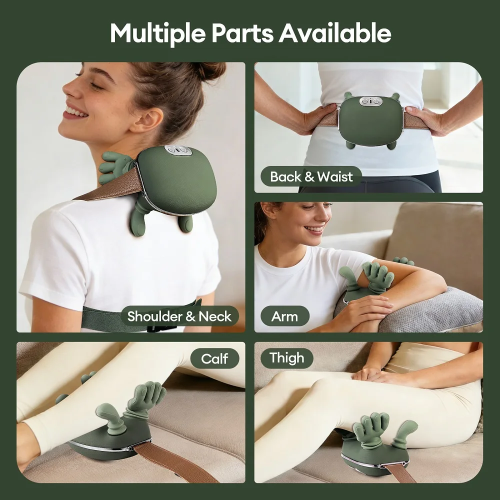 Neck & Shoulder Massager Pillow – Deep Kneading Cervical, Back & Body Leg Relaxation Massager
