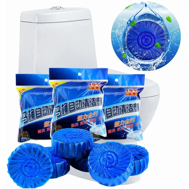 Automatic Blue Bubble Toilet Bowl Cleaner Tablets – Powerful WC Flush Cleaner & Bathroom Freshener