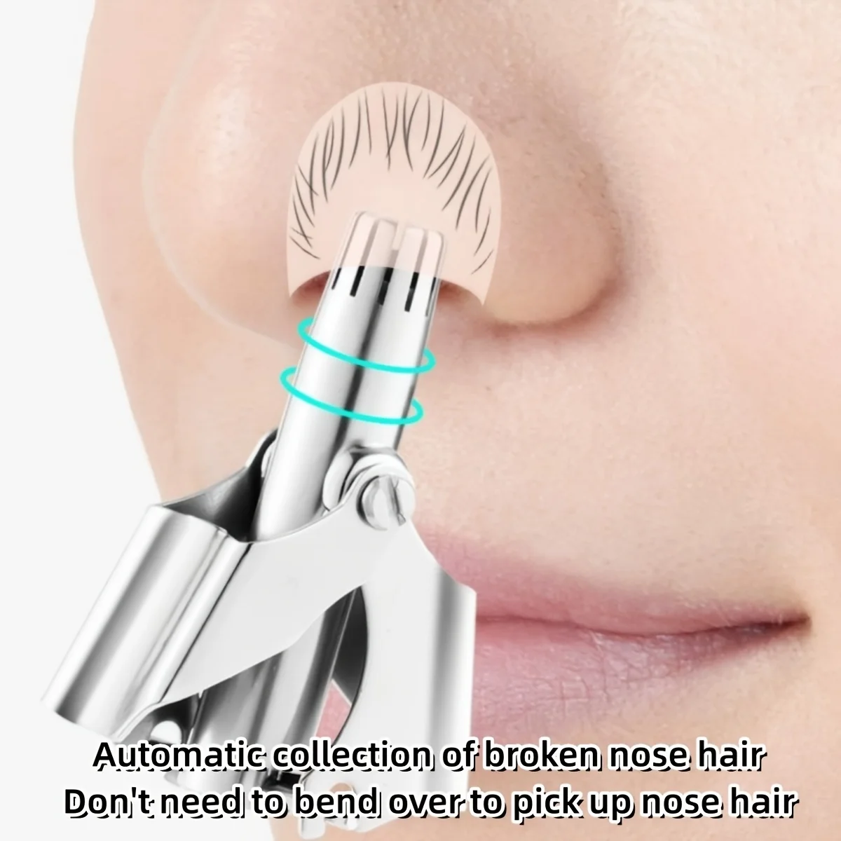 Manual Nose Hair Trimmer for Men & Women-Waterproof Stainless Steel portable, and battery-free Ear & Nose Hair Remover