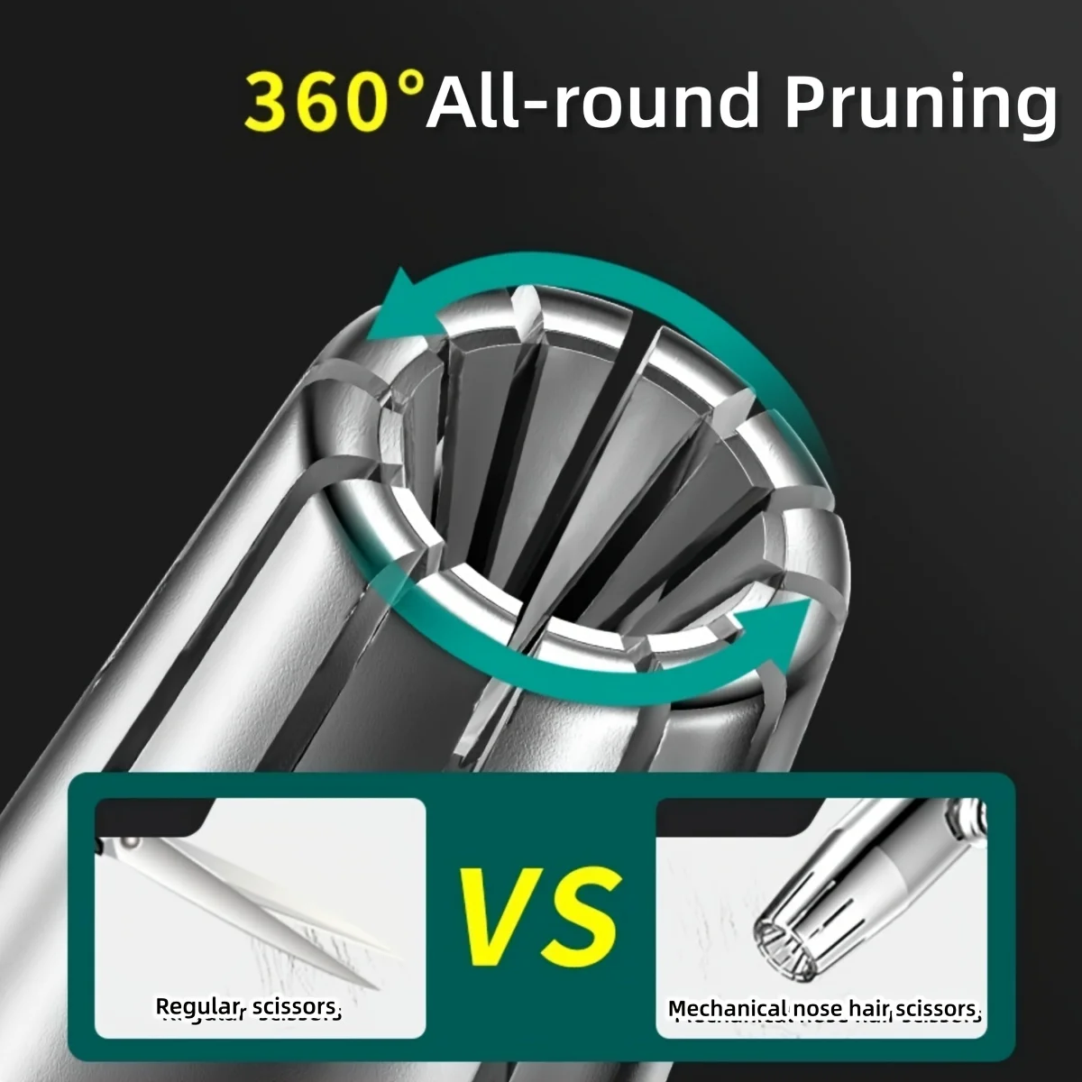 Manual Nose Hair Trimmer for Men & Women-Waterproof Stainless Steel portable, and battery-free Ear & Nose Hair Remover