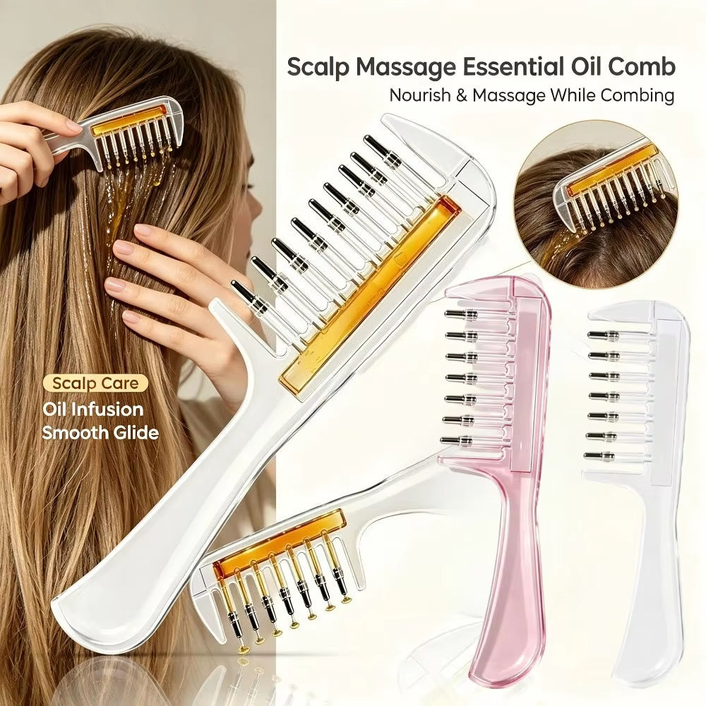 Hair Oil Applicator Comb – Scalp Massager & Hair Oil Applicator Brush