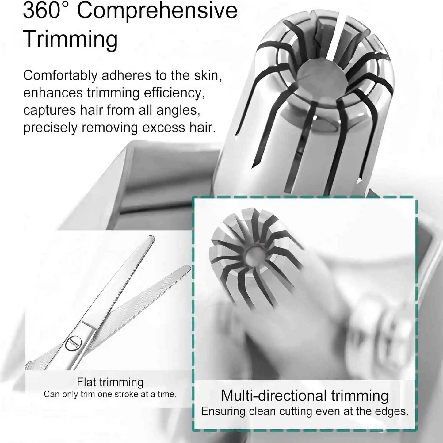 Manual Nose Hair Trimmer for Men & Women-Waterproof Stainless Steel portable, and battery-free Ear & Nose Hair Remover