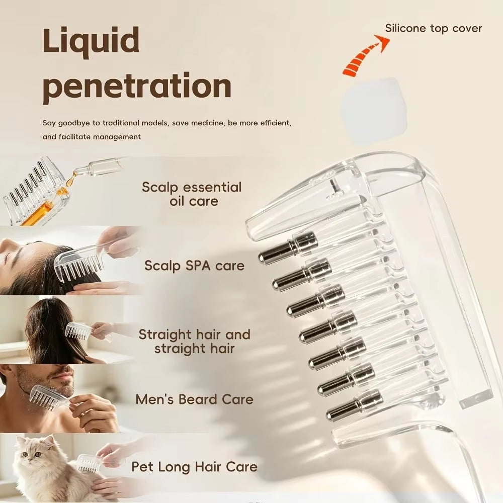 Hair Oil Applicator Comb – Scalp Massager & Hair Oil Applicator Brush