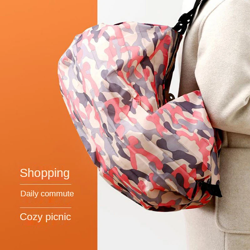 Foldable Storage Bag with Handle – Portable Large Capacity Travel & Shopping Tote Bag