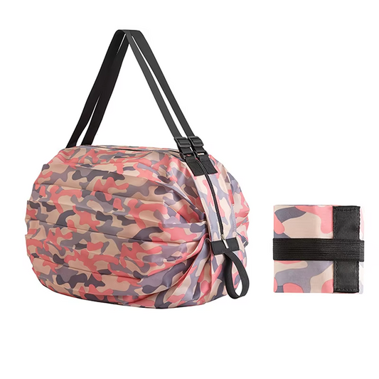 Foldable Storage Bag with Handle – Portable Large Capacity Travel & Shopping Tote Bag