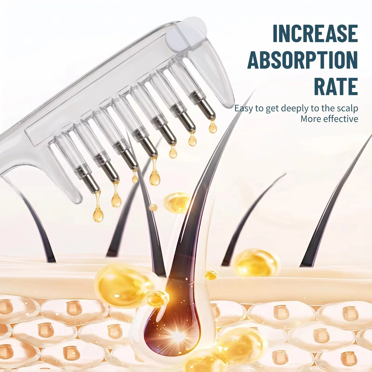 Hair Oil Applicator Comb – Scalp Massager & Hair Oil Applicator Brush
