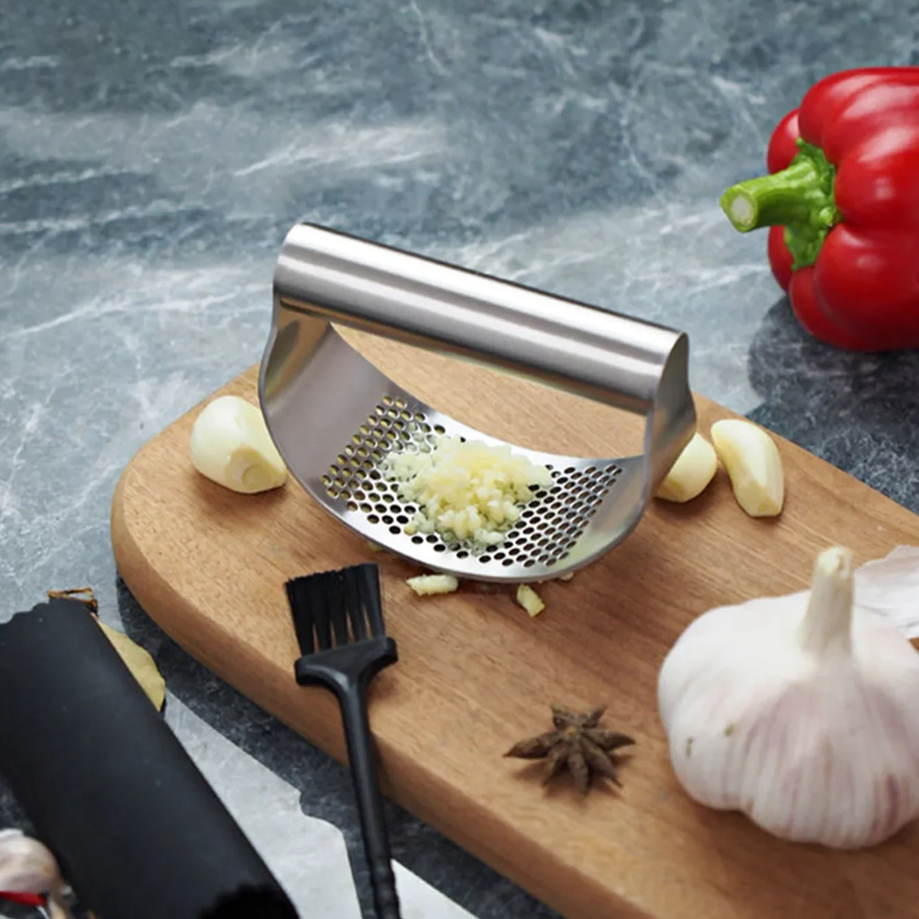 Manual Stainless Steel Garlic Mincer