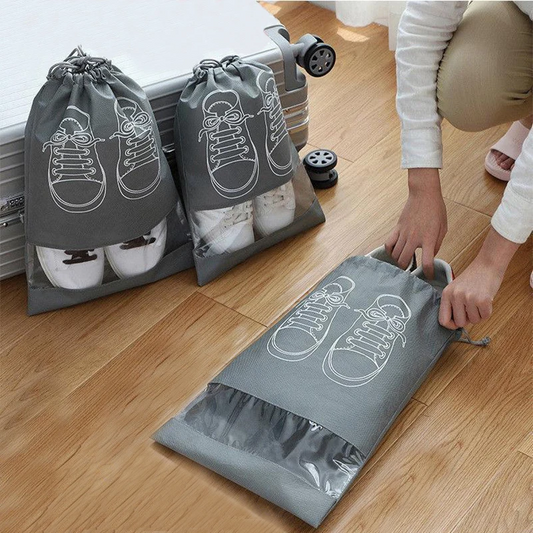 Portable Shoe Organizer Drawstring Bag