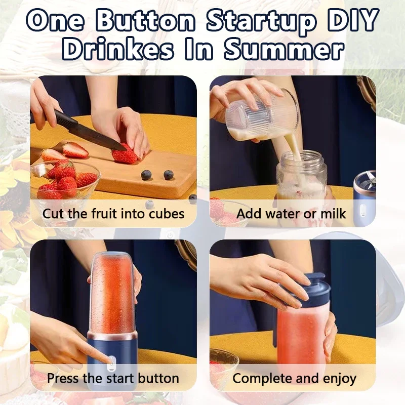 Fruit Juicer Blender USB Charging Wireless