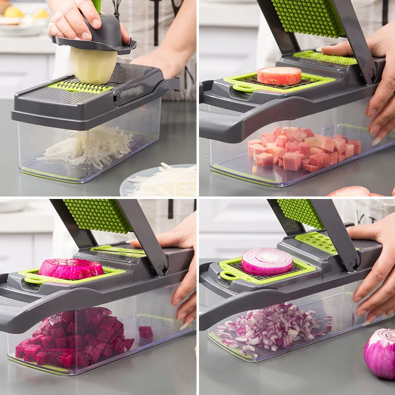 14-in-1 Multifunction Vegetable Chopper & Slicer | Onion Cutter, Food Dicer & Kitchen Tool