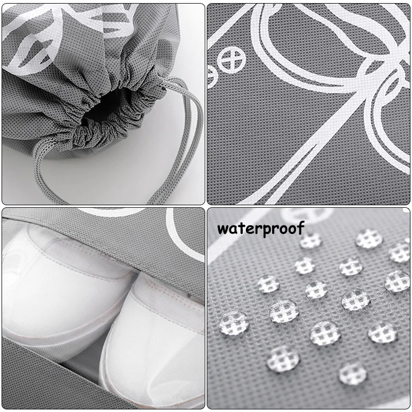 Portable Shoe Organizer Drawstring Bag