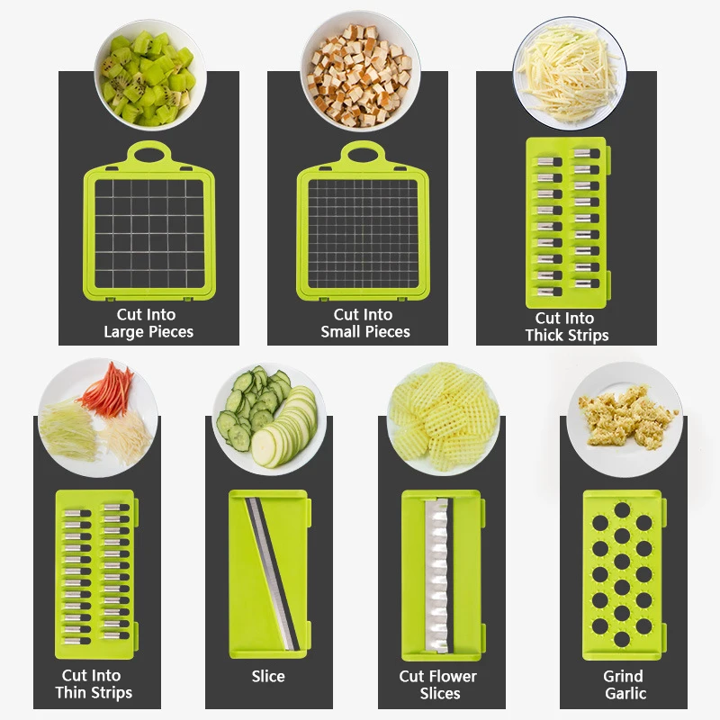 14-in-1 Multifunction Vegetable Chopper & Slicer | Onion Cutter, Food Dicer & Kitchen Tool