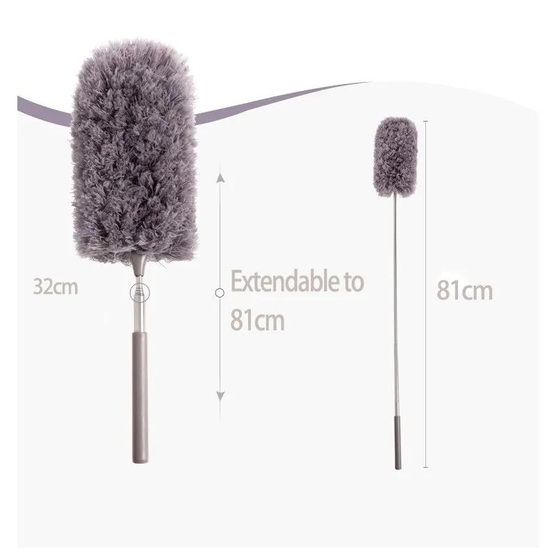 Retractable Duster Stainless Steel Long Handle Dusting Brush