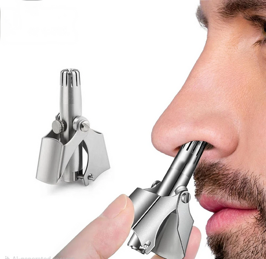 Manual Nose Hair Trimmer for Men & Women-Waterproof Stainless Steel portable, and battery-free Ear & Nose Hair Remover